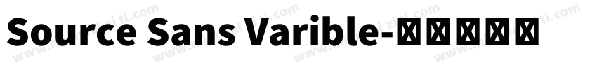 Source Sans Varible字体转换
